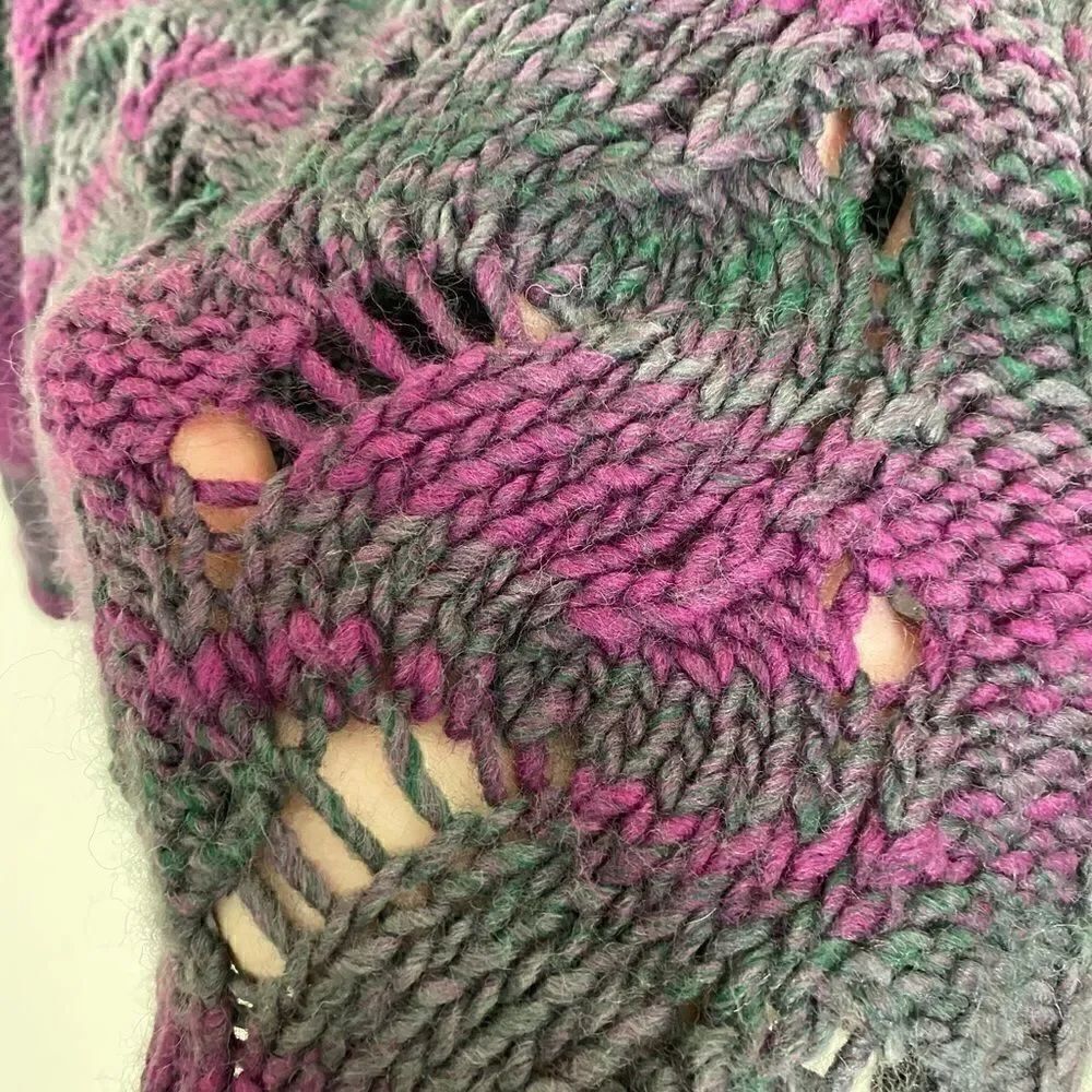 Lola’s Made In Italy | Wool Open Knit Sweater | S - Picture 4 of 9
